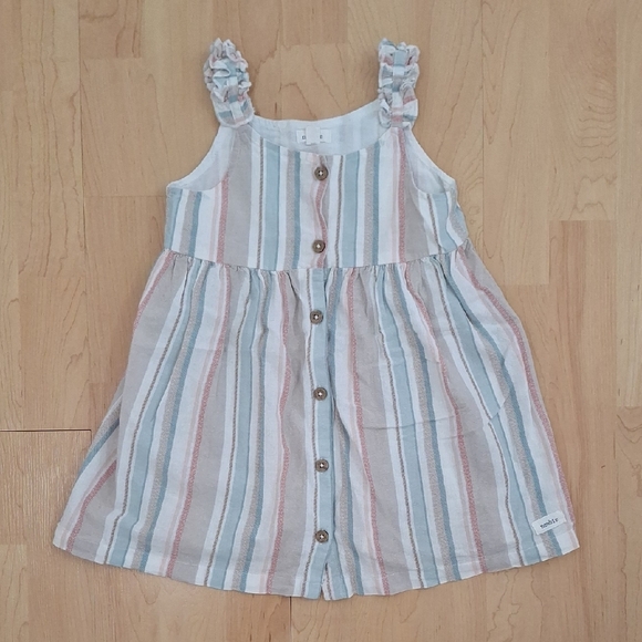 Striped Button-Down Dress - Picture 1 of 5